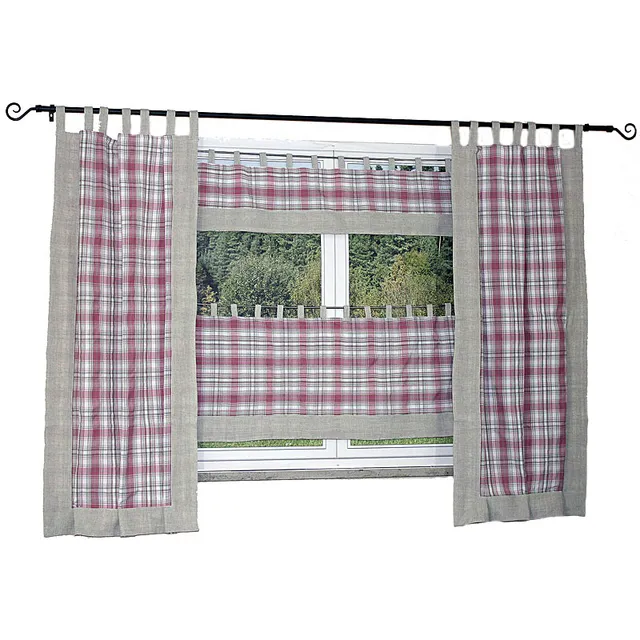 hossner-panneaux-kariert-30x130-beige-altrose-schlaufen image 1