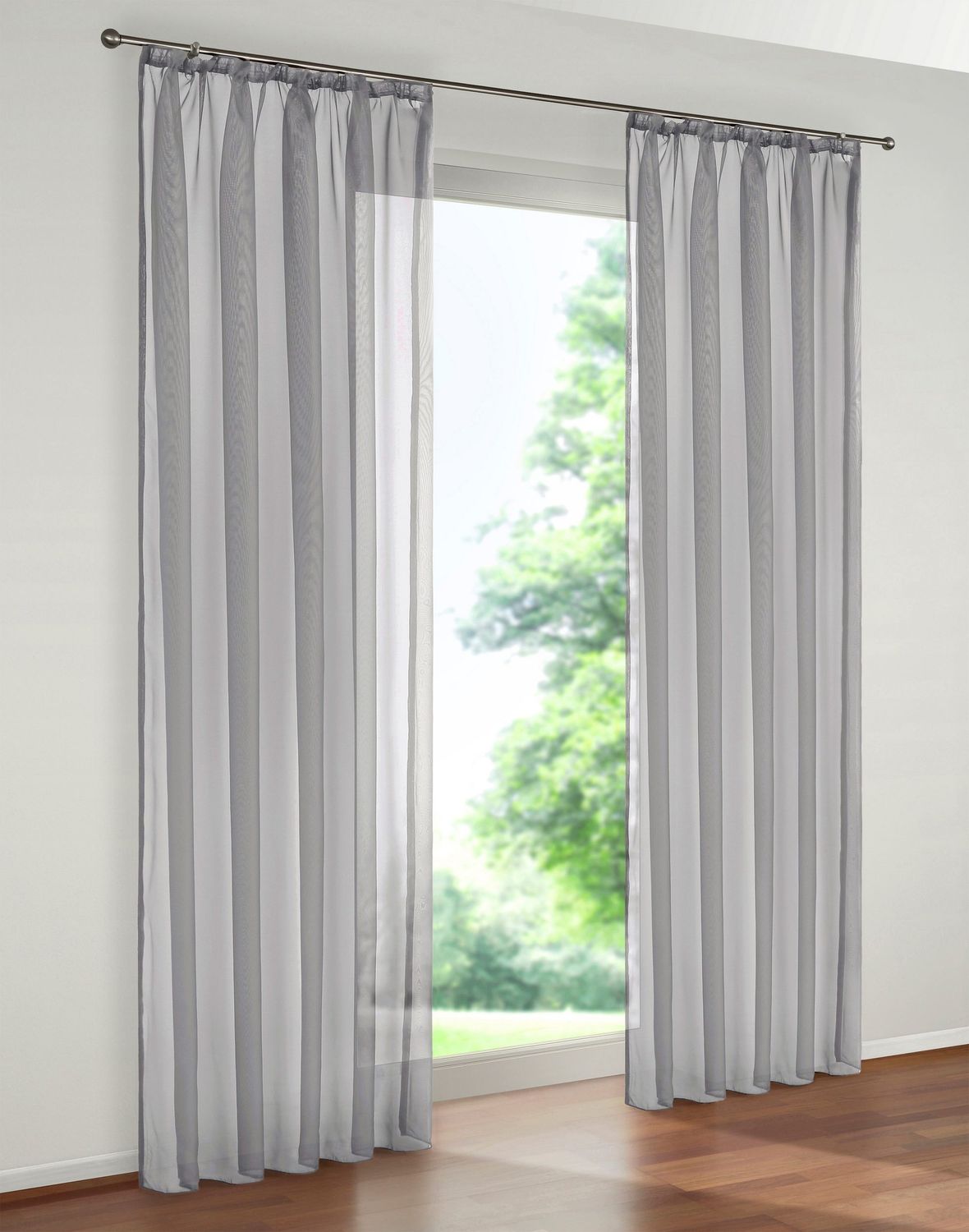my-home-uni-gardine-voile-kr-uselband-grau-2-st-ck-halbtransparent image 2