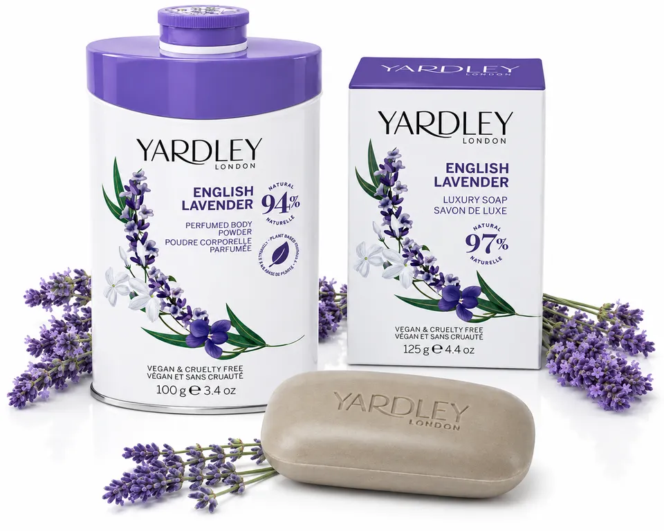 yardley-london-english-lavender-pflegeset-puder-100g-seife image 1