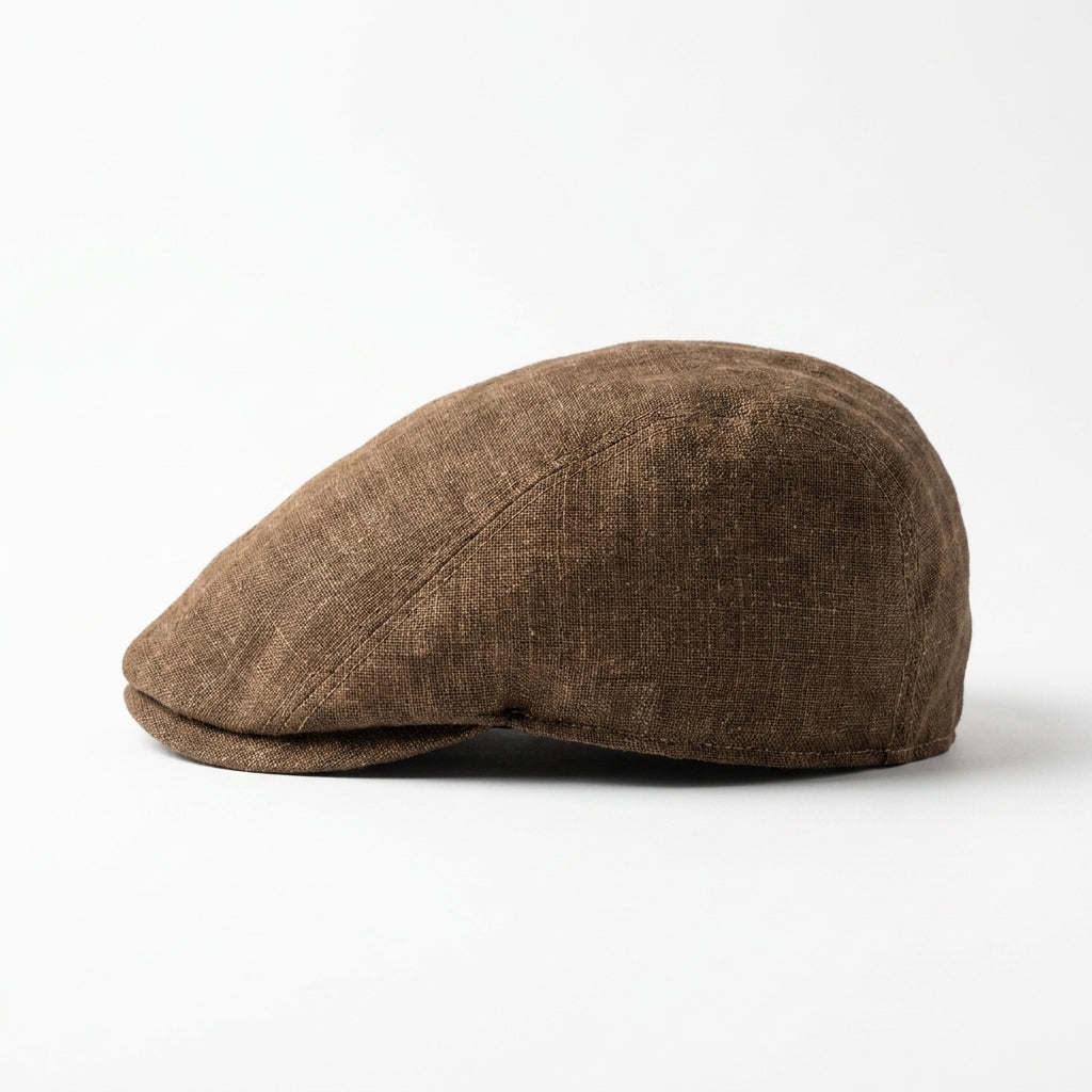 samis-flatcaps-flatcap-leinen-schieberm-tze-braun-sommer image 4