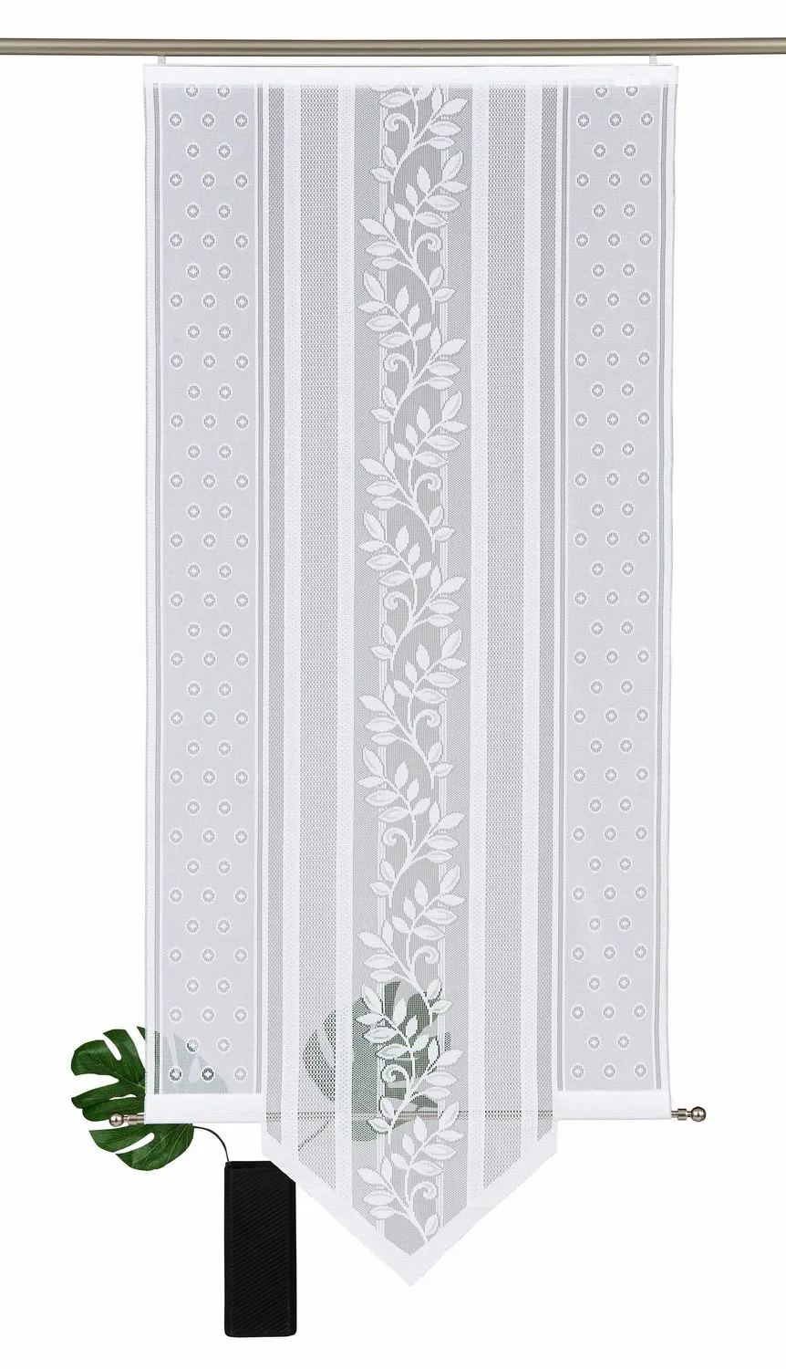 vhg-flora-spitz-schiebegardine-100x60-cm-transparent image 1