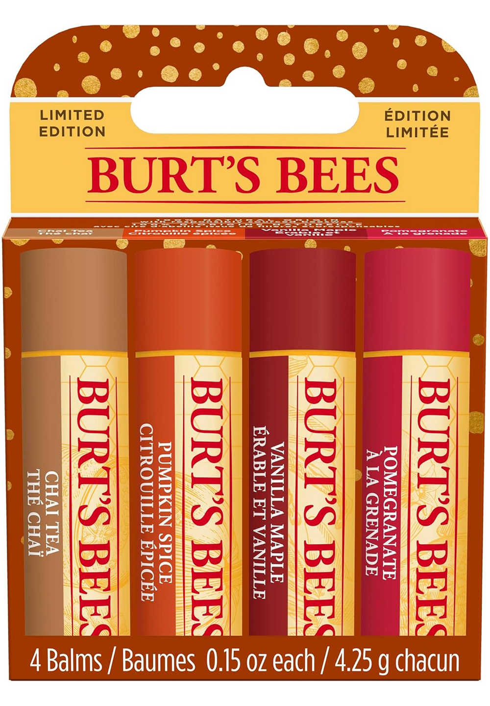 burt-s-bees-lippenpflege-set-4-sorten-lippenbalsam-nat-rlich image 1