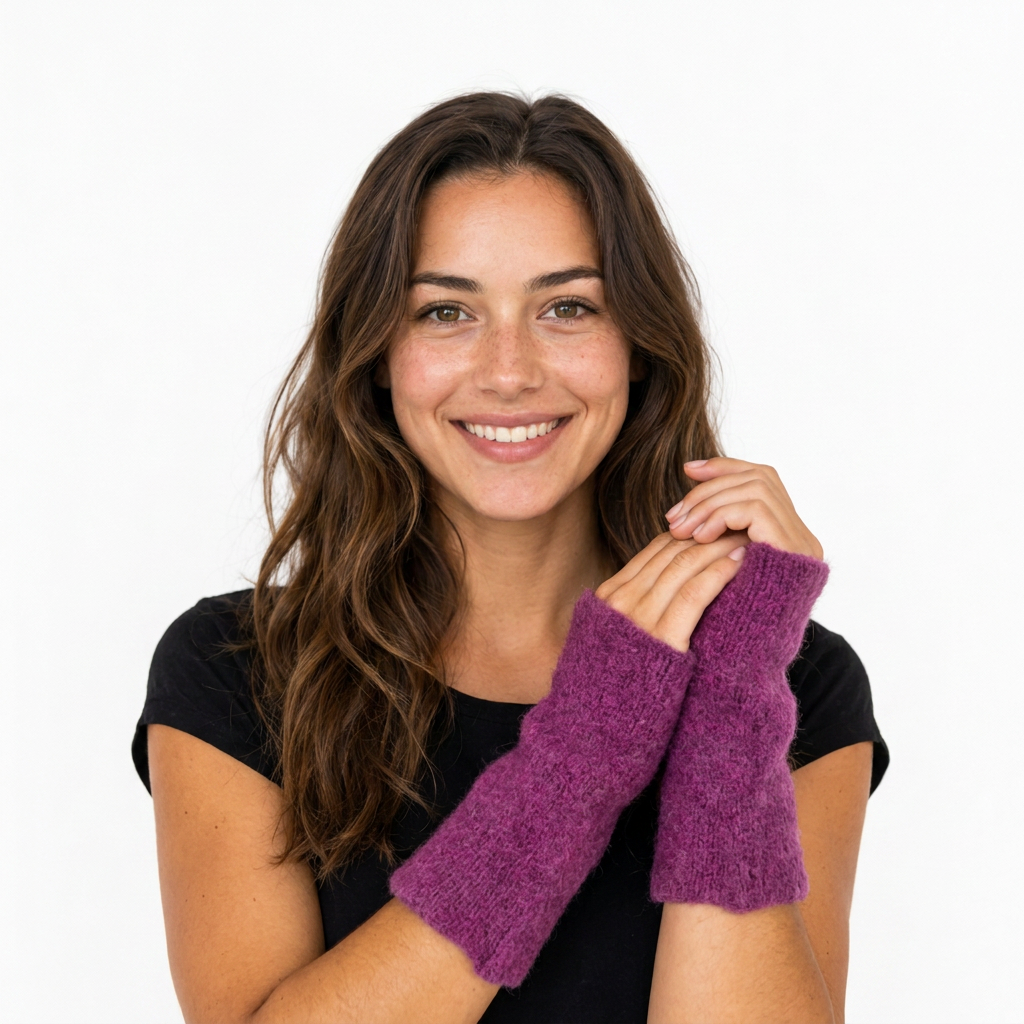 samis-handstulpen-alpaca-merino-bordeaux-one-size-winter image 2