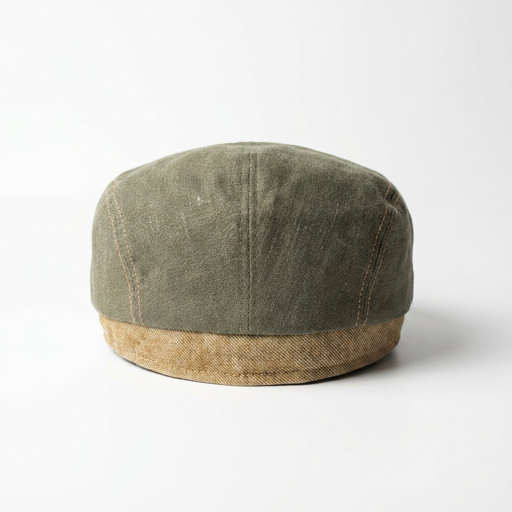 samis-flatcaps-flatcap-leinen-schieberm-tze-oliv-sommer image 3